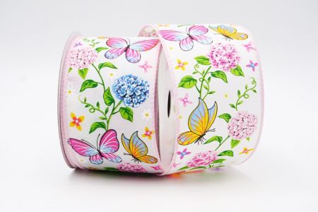 Cinta de la Colección de Flores de Primavera con Abejas_KF7499GC-5-5_rosa